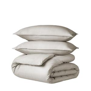 Комплект пуховых одеял Bare Home с двойным начесом, цвет Stone White Grid