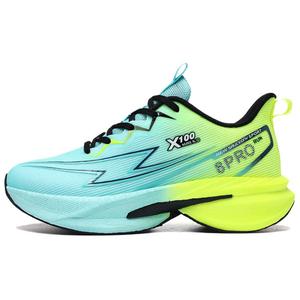 BIANSULONG Мужские противоскользящие амортизирующие износостойкие низкие повседневные беговые кроссовки оранжево-красные - травянисто-зеленые, цвет Grass Green