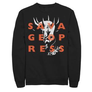 Мужской свитшот с текстовым наложением «Звездные войны: Войны клонов» Savage Opress Licensed Character