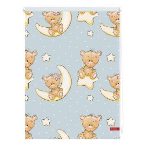 Рулонные шторы Блэкаут twentyfour Bärchen, 90x150x6 см, синий