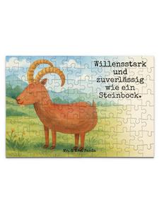 Mr. & Mrs. Panda Дизайн головоломки со знаком зодиака Козерог и надписью белого цвета