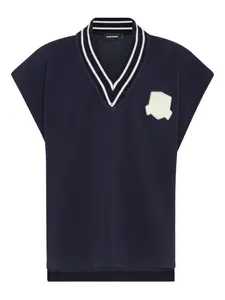 Жилет с вышитым логотипом DSQUARED2, синий