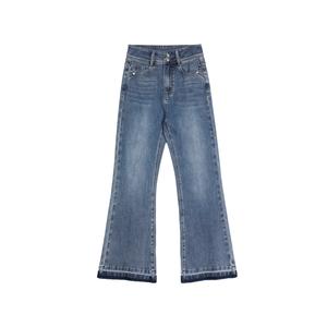 ELLE Джинсы женские деним синие умеренно расклешенные