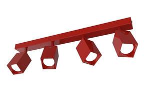 Потолочный светильник Lumicom Brick L цвет hochglanz rot