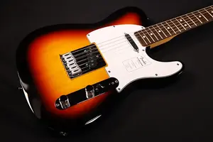 Fender Standard Telecaster с грифом из лаврового дерева и белым пластиковым щитом, 3-цветный солнечный взрыв 314