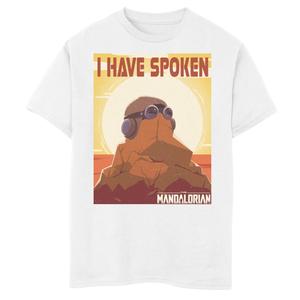 Футболка с плакатом и графикой «Звездные войны: Мандалорец, о котором я говорил» для мальчиков 8–20 лет Star Wars, белый