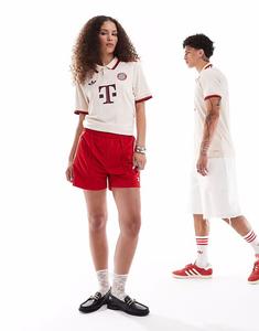 Футболка унисекс adidas Football Bayern Munich 24/25 бежево-красного цвета Adidas Performance