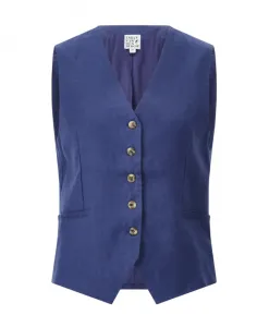 Льняной жилет для костюма Emily Van Den Bergh, синий