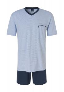 Пижама короткая, меланжевая, мужская AMMANN, цвет Hellblaumelan