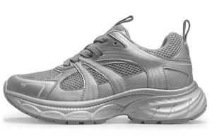 Desai Женские низкие кроссовки Chunky, бежевые, серебристые