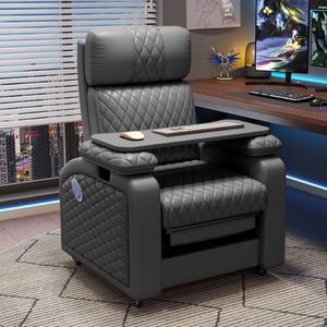 Игровое кресло Xihao New, компьютерное кресло для дома и офиса, темно-серое, с подставкой для клавиатуры
