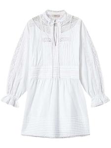 Платье мини с вышивкой TWINSET, белый