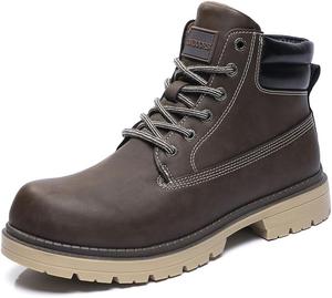 Походные ботинки JSWEI для мужчин и женщин, удобные повседневные ботинки-чукка - оксфорды и дерби для активного отдыха, водонепроницаемые, легкие, на шнуровке, устойчивые к прогулке, с завышенной талией, темно-коричневый