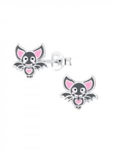 Alexander York Серьги в форме летучей мыши, серьги-гвоздики из серебра 925 пробы, комплект из 2 штук