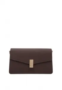 Elegancka ze detalami handbag Estro, Dark Brown