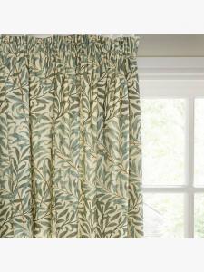 Парные занавески Willow Bough с карандашной складкой и подкладкой Morris & Co., Green