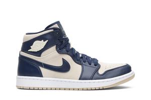 Кроссовки Air Jordan Wmns Air Jordan 1 High 'Navy Cream', синий