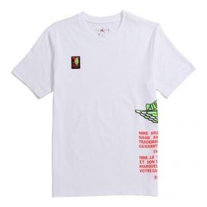 Футболка с этикеткой спортивные с коротким рукавом мужские Air Jordan, белый