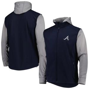 Мужская куртка Dunbrooke Navy/Heather Grey Atlanta Braves Alpha с молнией во всю длину