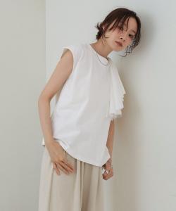 Топ с асимметричным подолом и оборками