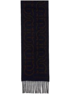 Ferragamo шарф из смесовой шерсти с принтом Gancini, коричневый