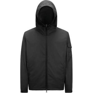 Moncler Куртка с капюшоном и нашивкой с логотипом, Black