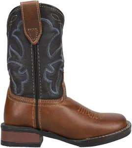 Детские ботинки Roper для мальчиков Monterey из кожи с квадратным носком и вышивкой, повседневные, средней высоты - черные, коричневые