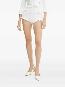 Трикотажные шорты с оборками Elisabetta Franchi, белый