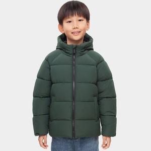 Детское зимнее пальто Rokka&Rolla из рипстопа с флисовой подкладкой, темно-зеленый