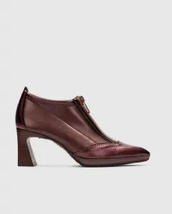 Женские туфли с заостренным носком и застежкой-молнией Hispanitas, темно-коричневый