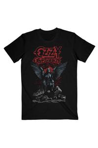 Хлопковая футболка с крыльями ангела Ozzy Osbourne, черный