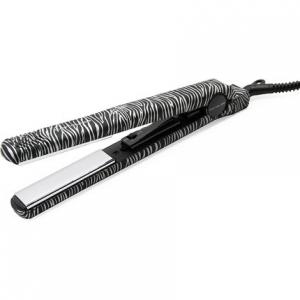 Титановый выпрямитель для волос в стиле C для женщин с британской вилкой Zebra Silver, Corioliss