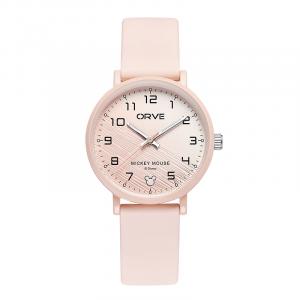 Disney Часы Mickey Series Quartz Movement Silicone Strap Watch Unisex Pink Watch Dial