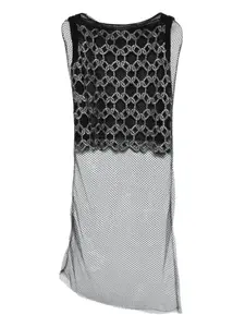 Топ с геометричным узором Gemy Maalouf, серебряный