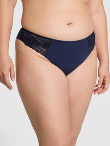 Трусики-Стринги No-Show Pink, lace-trim midnight navy