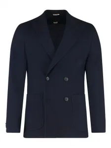 Двубортный блейзер BOSS, синий