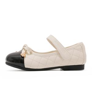 Детские кожаные туфли с противоскользящей подошвой, легкие, амортизирующие, с низким верхом. BOBDOG, бежевый