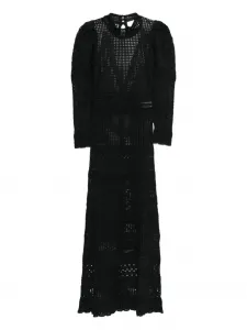Вязаное платье с рукавами-фонариками Isabel Marant, черный