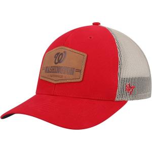 Мужская кепка '47 Red/Natural Washington Nationals из сыромятной кожи Trucker Snapback