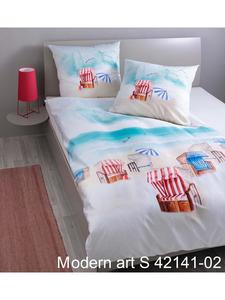 Janine Постельное белье из хлопка Janine, современный художественный стиль, небесно-голубой цвет, пляжное кресло