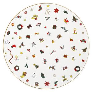 Тарелка для завтрака Taitù Noël Oro, фарфор - 23 х 2 х 23 см