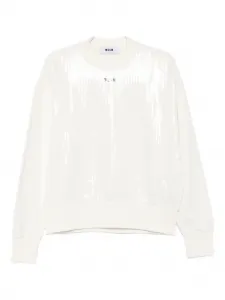 Толстовка, украшенная пайетками MSGM, белый