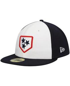 Мужская белая приталенная шляпа Nashville Sounds Authentic Collection Team Alternate 59FIFTY New Era