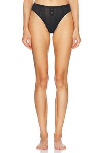 Трусики французского кроя со взбитыми краями Negative Underwear, черный