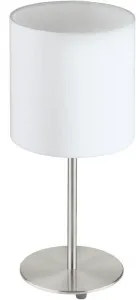 Настольная лампа EGLO "PASTERI", 1 лампочка, лампочка E27 | Лампы можно менять без лампочек Ø 18 см, Высота: 40 см, белый/никель
