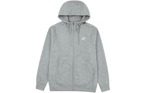 Флисовая худи с молнией во всю длину Nike Sportswear Club, темно-серая, Серый