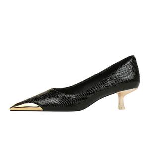 Туфли на тонком каблуке высотой 4,5 см для женщин QITUMAUL, Black[Heel Height 4.5Cm]