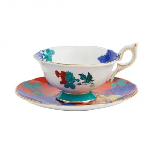 Чашка Wonderlust Golden Parrot Wedgwood с блюдцем, разноцветный