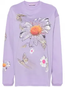 Футболка Moto с цветочным принтом Maccapani, фиолетовый