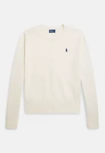 Хлопковый кардиган с круглым вырезом /// кардиган Polo Ralph Lauren, Collection Cream